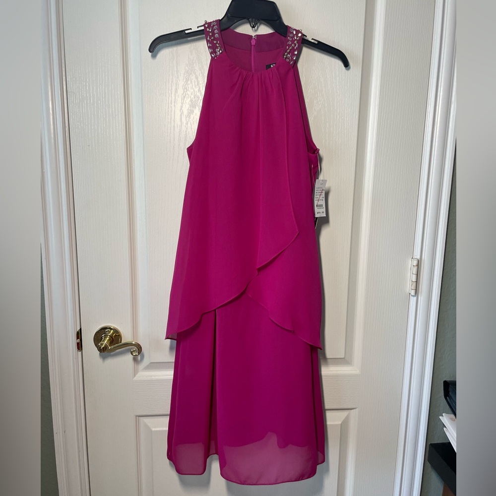 SLNY Fuscia dress